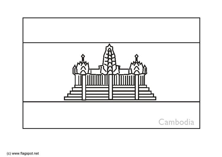 Dibujo para colorear Camboya