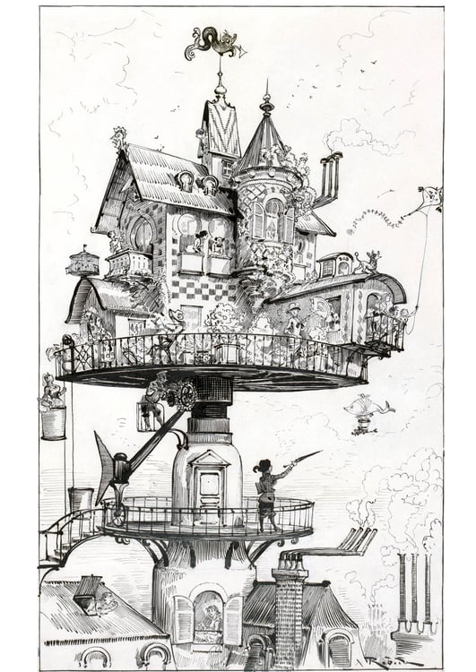 Dibujo para colorear Casa del futuro - 1883