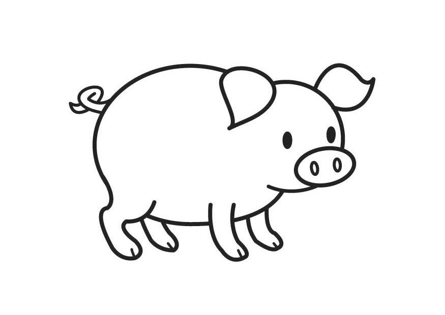 Cerdos para colorear Dibujosparacolorear.eu