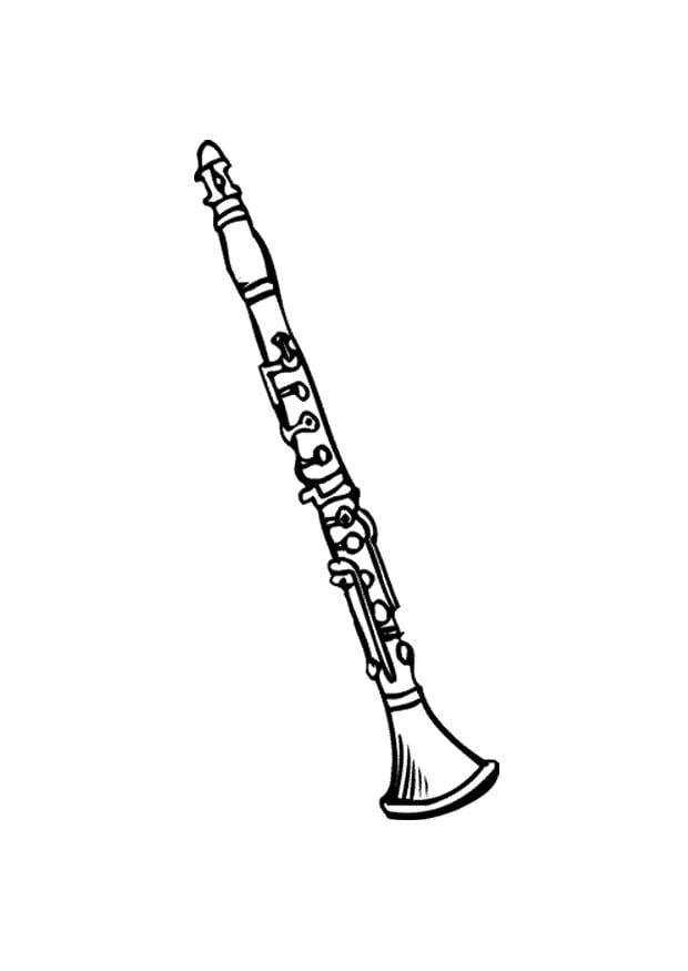 dibujo para colorear clarinete 2  img 9586