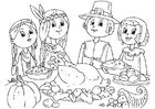 Dibujos para colorear compartir comida