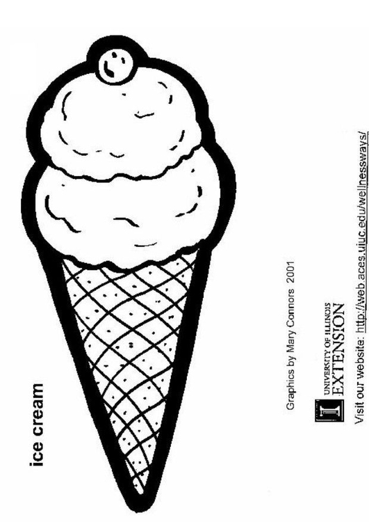 Dibujo para colorear Cucurucho de helado