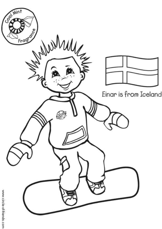 Dibujo para colorear Einar de Islandia