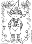 Dibujos para colorear Elfo pequeño