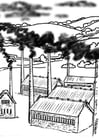 Fábricas, contaminación del aire