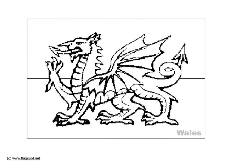 Dibujo para colorear Gales