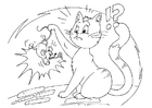 Dibujos para colorear gato y ratón 