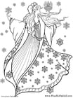 Dibujos para colorear Hada del invierno