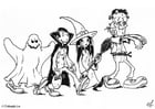 Dibujos para colorear Halloween - truco o trato