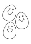 Dibujos para colorear huevos de Pascua