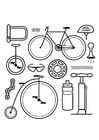 Dibujos para colorear iconos - bicicleta