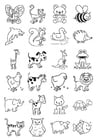 Dibujos para colorear iconos para niños pequeños
