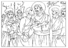 Dibujos para colorear la traición de Judas