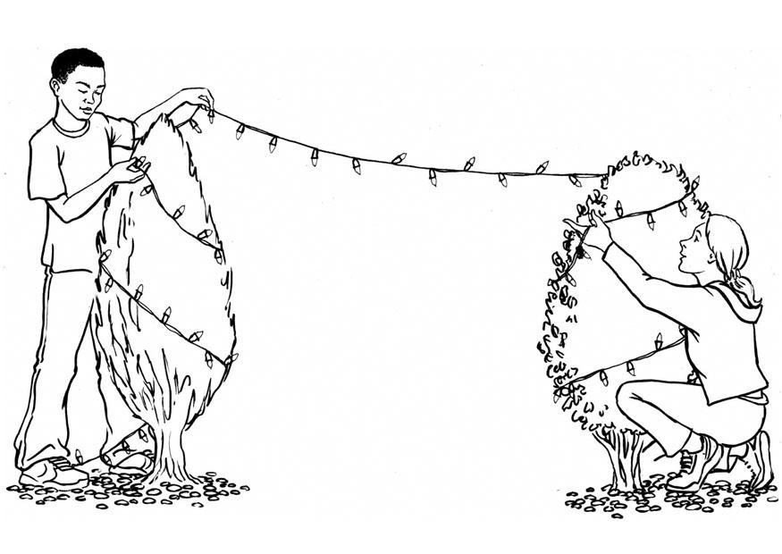 Dibujo para colorear Luces de navidad - Img 8903