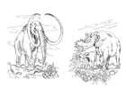 Dibujos para colorear Mamut - hervíboros