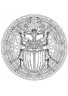 Dibujos para colorear Mandala escarabajo