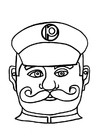 Dibujos para colorear Máscara de agente de policía