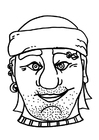 Dibujos para colorear Máscara de pirata / Bribón