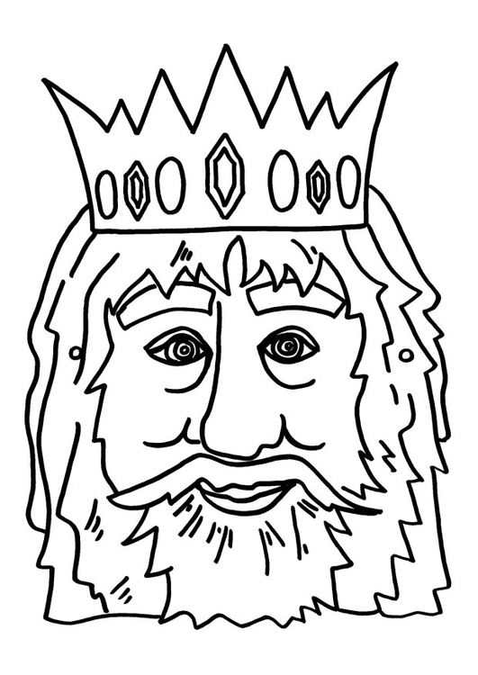 Dibujo para colorear MÃ¡scara de rey
