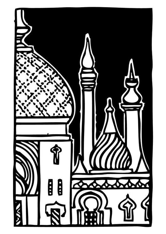 Dibujo para colorear Minarete