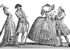 Dibujos para colorear Moda francesa en el siglo 18
