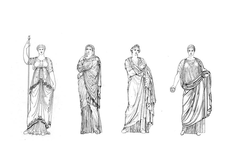 Dibujo para colorear Mujeres romanas