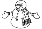 Dibujos para colorear Muñeco de nieve