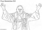 Dibujos para colorear Papa Benedicto XVI