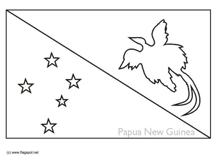Dibujo para colorear Papua Nueva Guinea