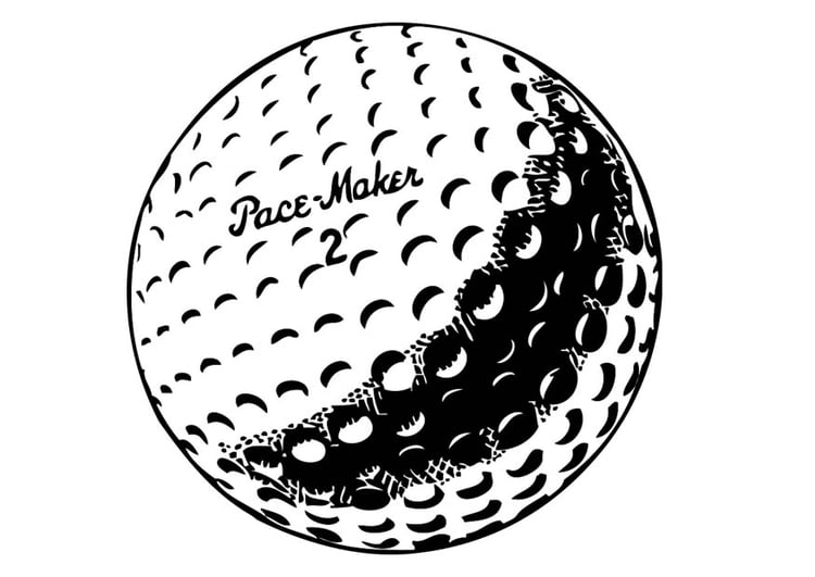 Dibujo para colorear pelota de golf