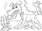 Dibujos para colorear perro enfadado 