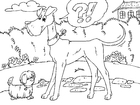 Dibujos para colorear perro grande y perro pequeño