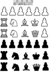 Dibujos para colorear piezas de ajedrez