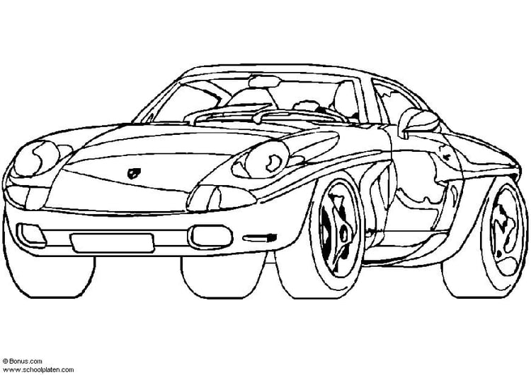 Dibujo para colorear Porsche Showcar