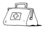Dibujos para colorear Primeros auxilios - maletin del médico