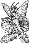 Dibujos para colorear Princesa mariposa