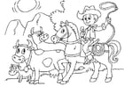 Dibujos para colorear proteger las vacas