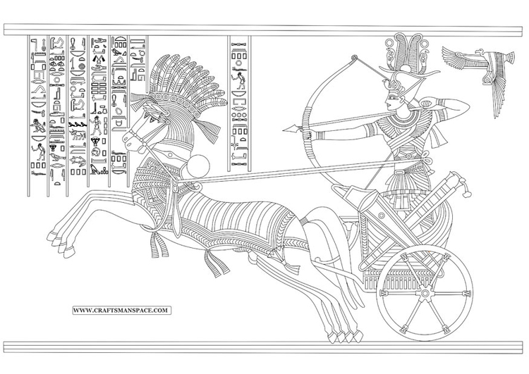 Dibujo para colorear RamsÃ©s II - Batalla de Kadesh