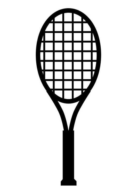 Dibujo para colorear raqueta de tenis