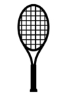 Dibujos para colorear raqueta de tenis