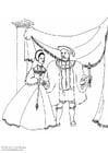 Dibujos para colorear Rey y reina