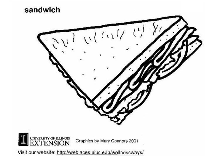Dibujo para colorear Sandwich