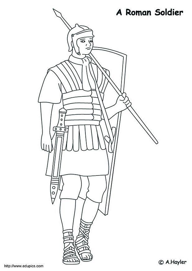 Dibujo Para Colorear Soldado Romano Img