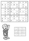 Dibujos para colorear sudoku - niño