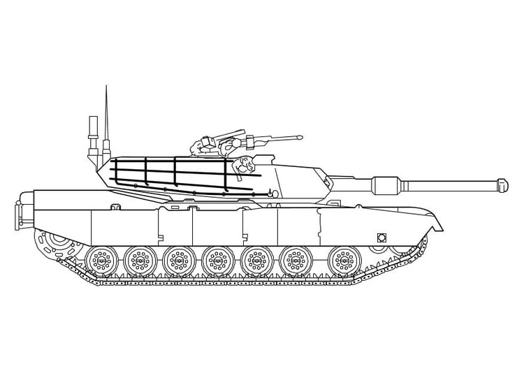 Dibujo para colorear Tanque Abrams