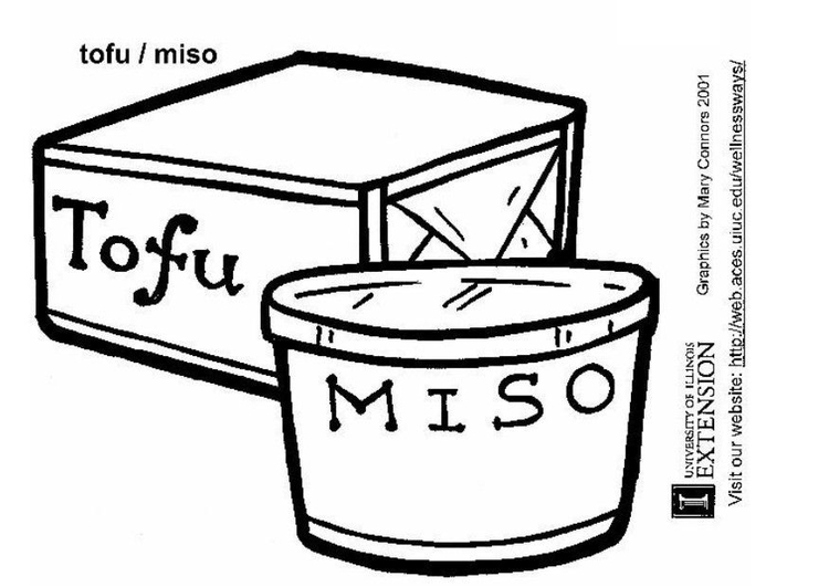 Dibujo para colorear Tofu miso
