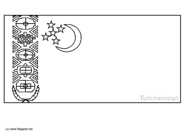Dibujo para colorear Turkmenistan