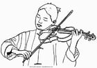 Dibujos para colorear Violinista