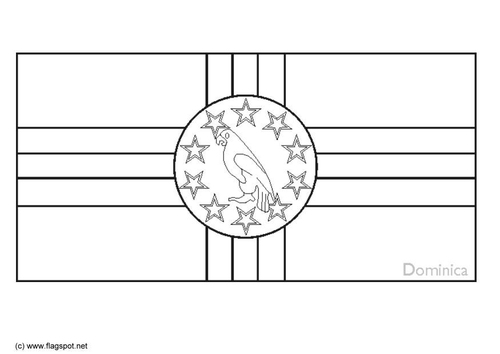Dibujo para colorear Dominica