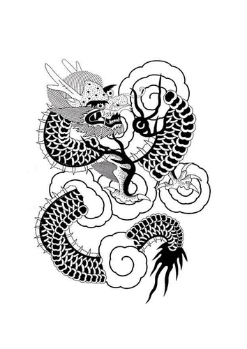 Dibujo para colorear Dragón chino
